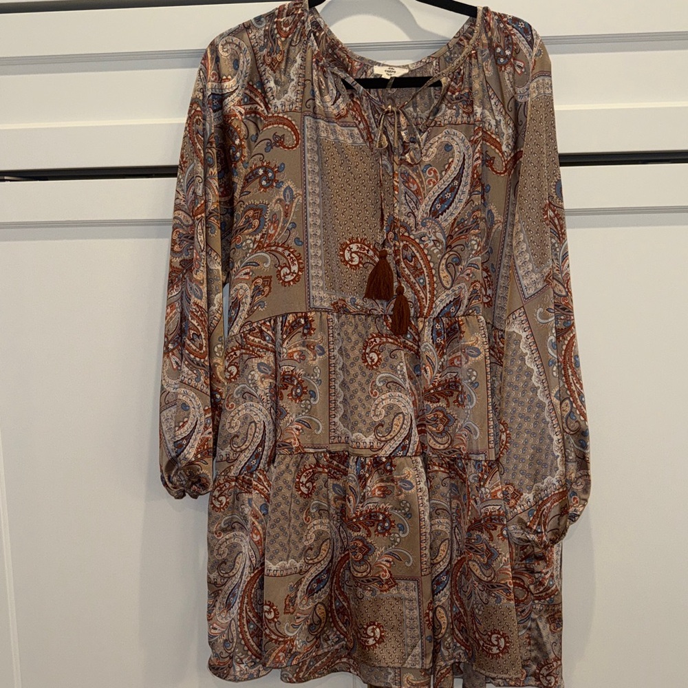 Entro Paisley Patchwork Boho Dress
